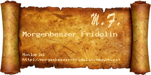 Morgenbeszer Fridolin névjegykártya